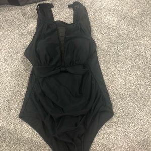 Black one piece swimsuit